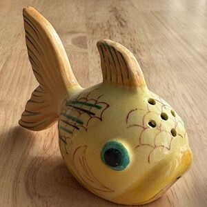 Koi fish vintage ceramic shakers